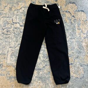 GAP Disney Colab Kids Black Sweatpants with Logo Mickey Mouse size XXL